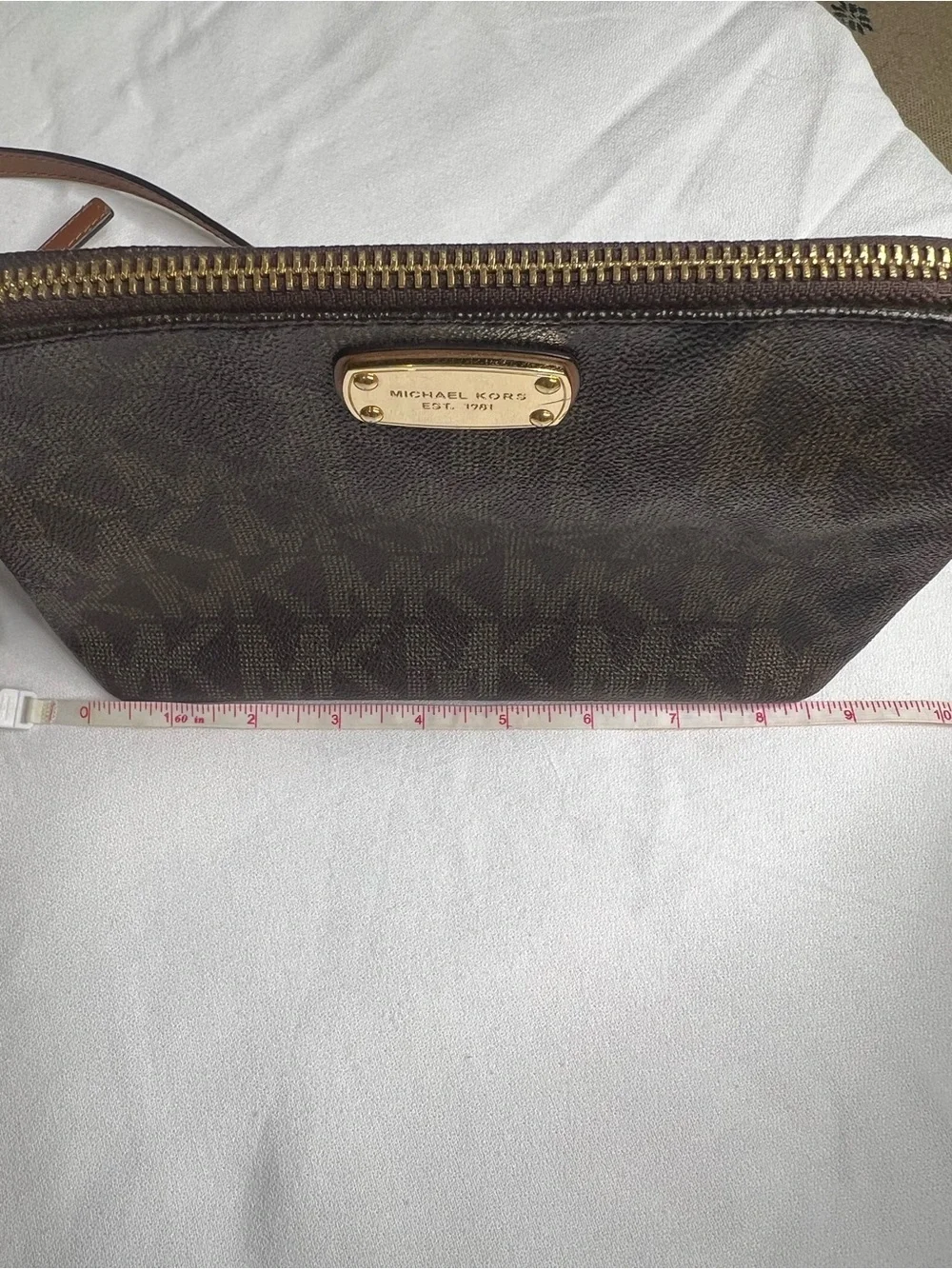Michael Kors Cindy Signature Logo Dome Crossbody Bag